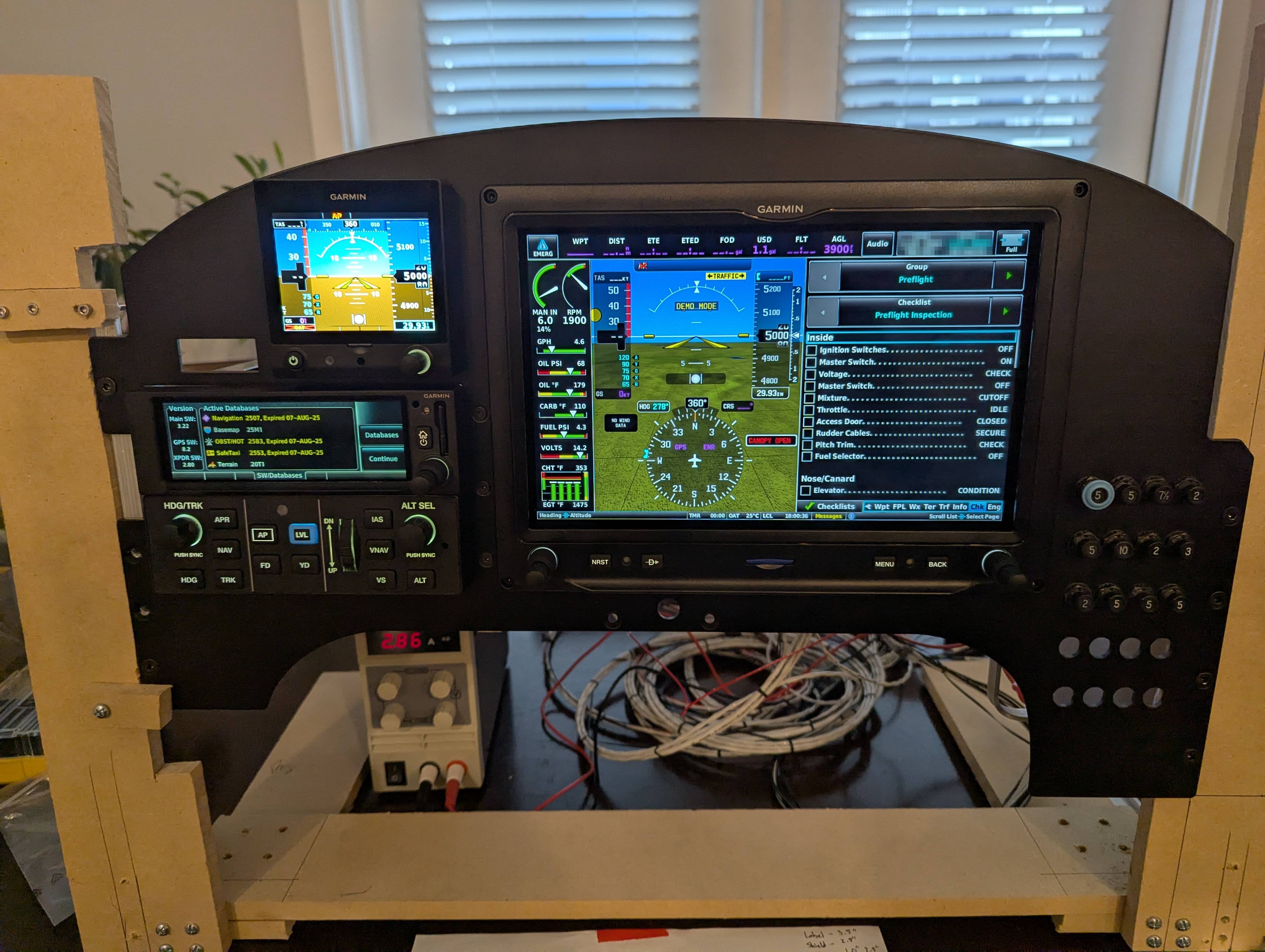 panel powered up on the table